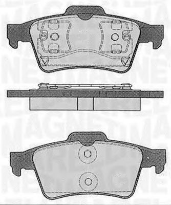 MAGNETI MARELLI 363916060349 -  Комплект тормозных колодок, дисковый тормоз